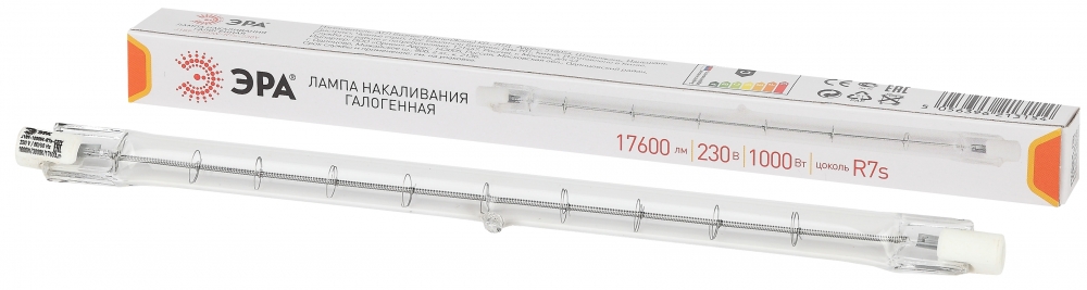 J189-1000W-R7s-230V ЭРА (галоген, J189, 1000Вт, нейтр, R7s) (10/500/10500)