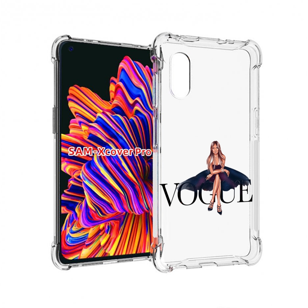 

Чехол MyPads Вог-девушка женский для Samsung Galaxy Xcover Pro 1, Прозрачный, Tocco