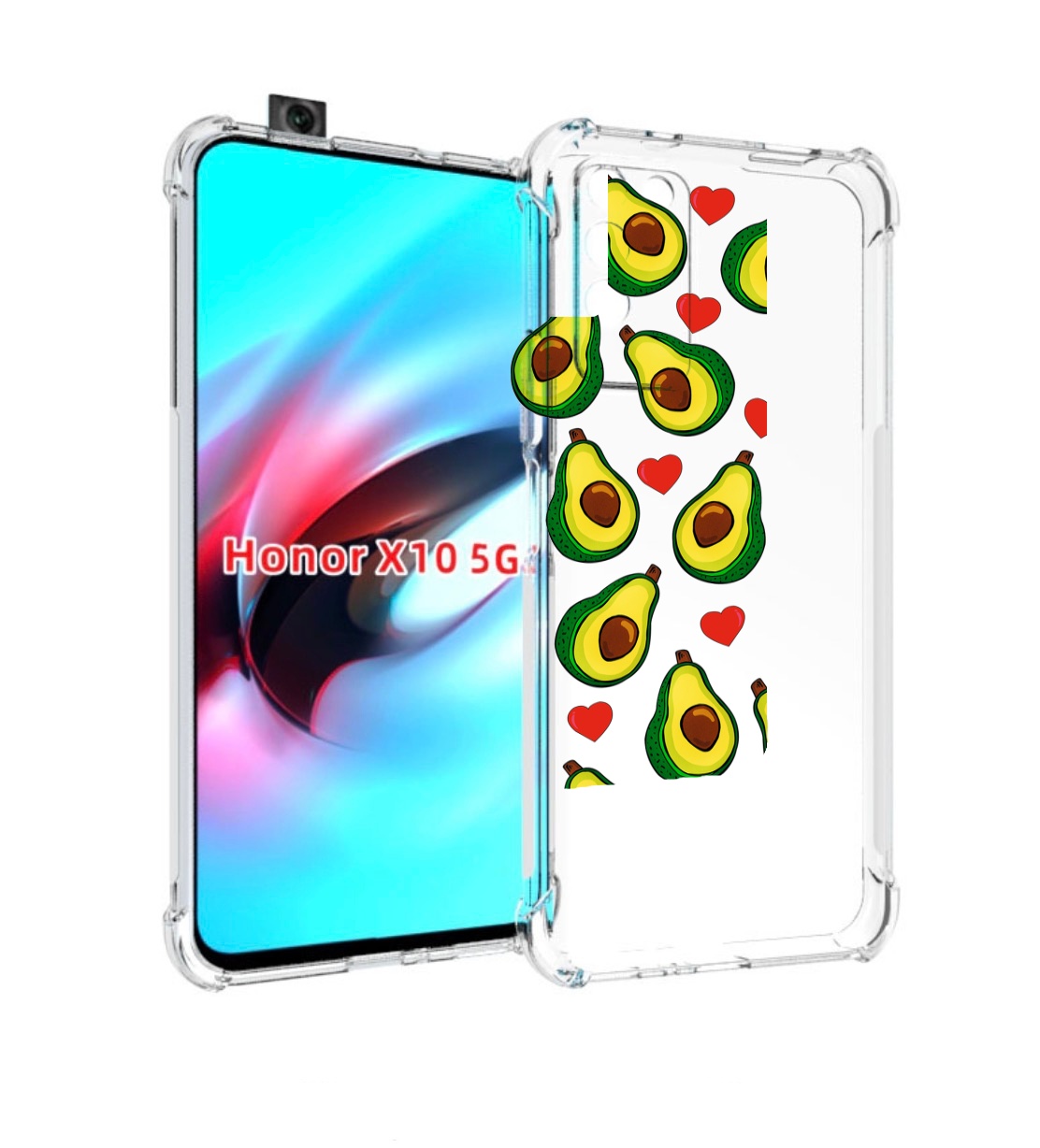 Чехол MyPads миленькие-авокадо для Honor X10