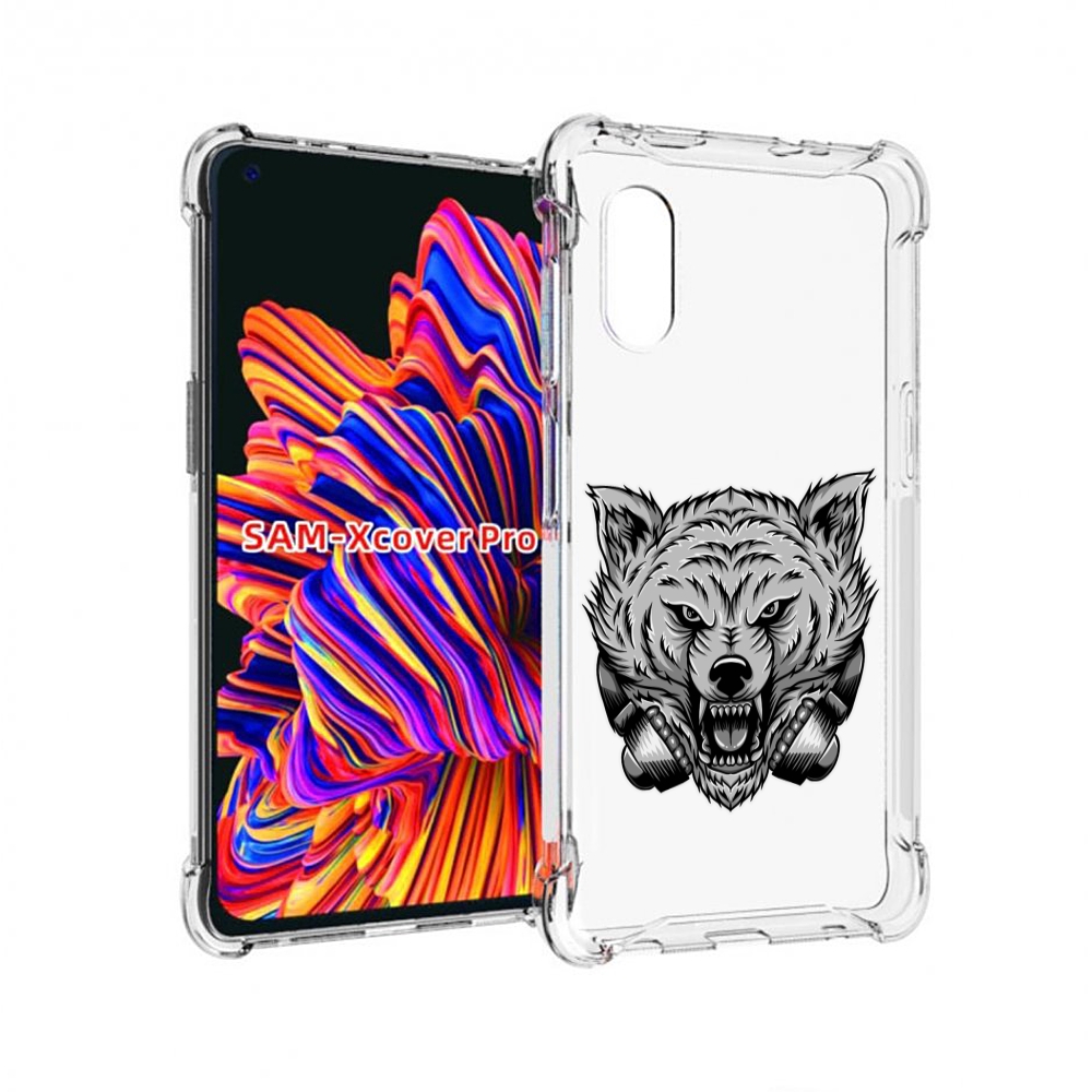 

Чехол MyPads Волк-в-наушниках мужской для Samsung Galaxy Xcover Pro 1, Прозрачный, Tocco