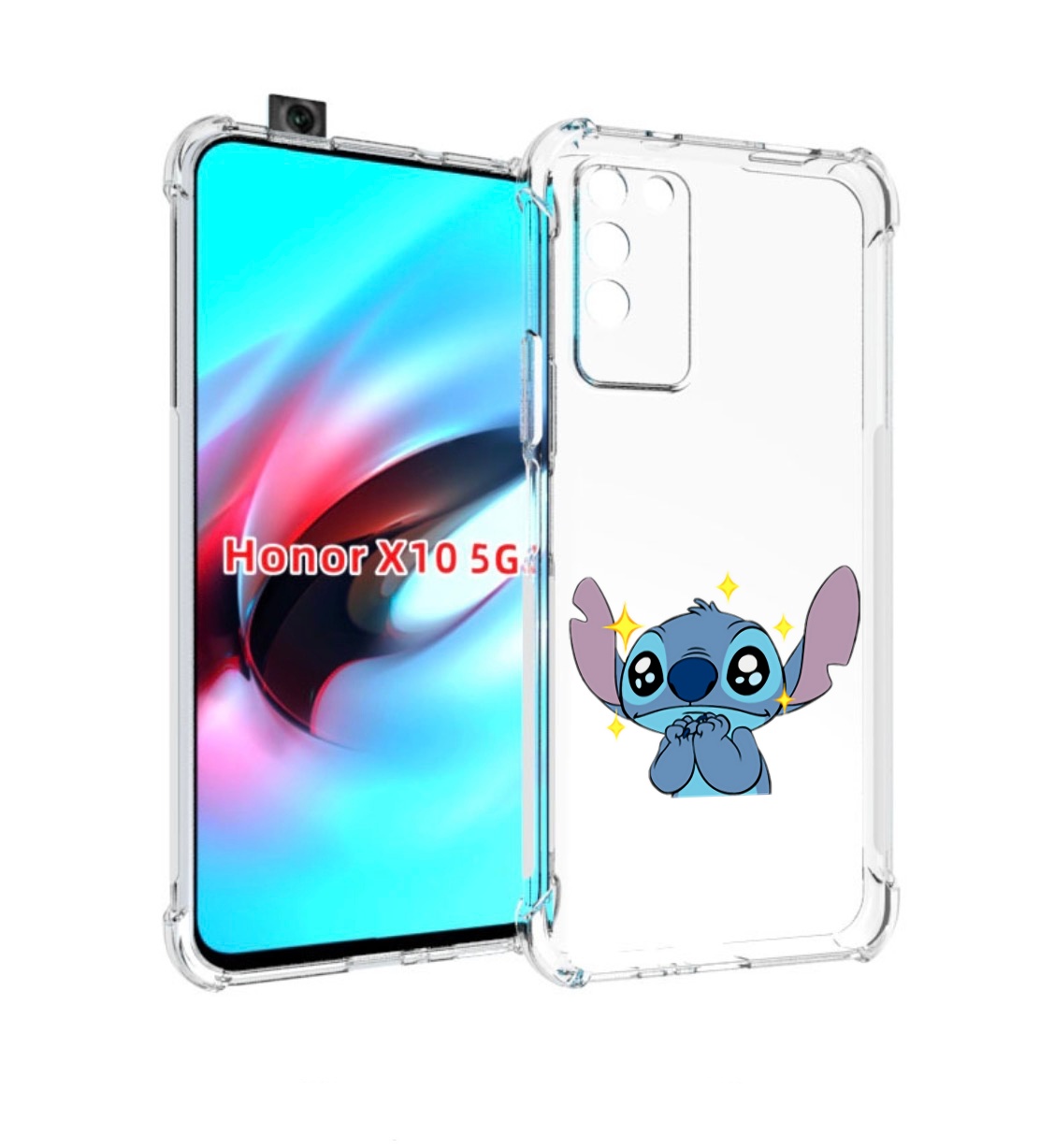 

Чехол MyPads милый-стич детский для Honor X10, Прозрачный, Tocco