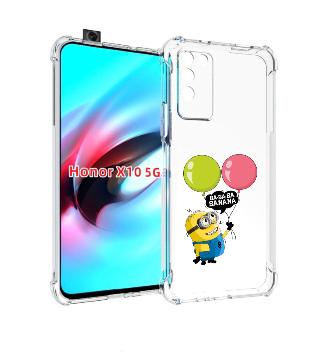 

Чехол MyPads миньон-с-шариками для Honor X10, Прозрачный, Tocco
