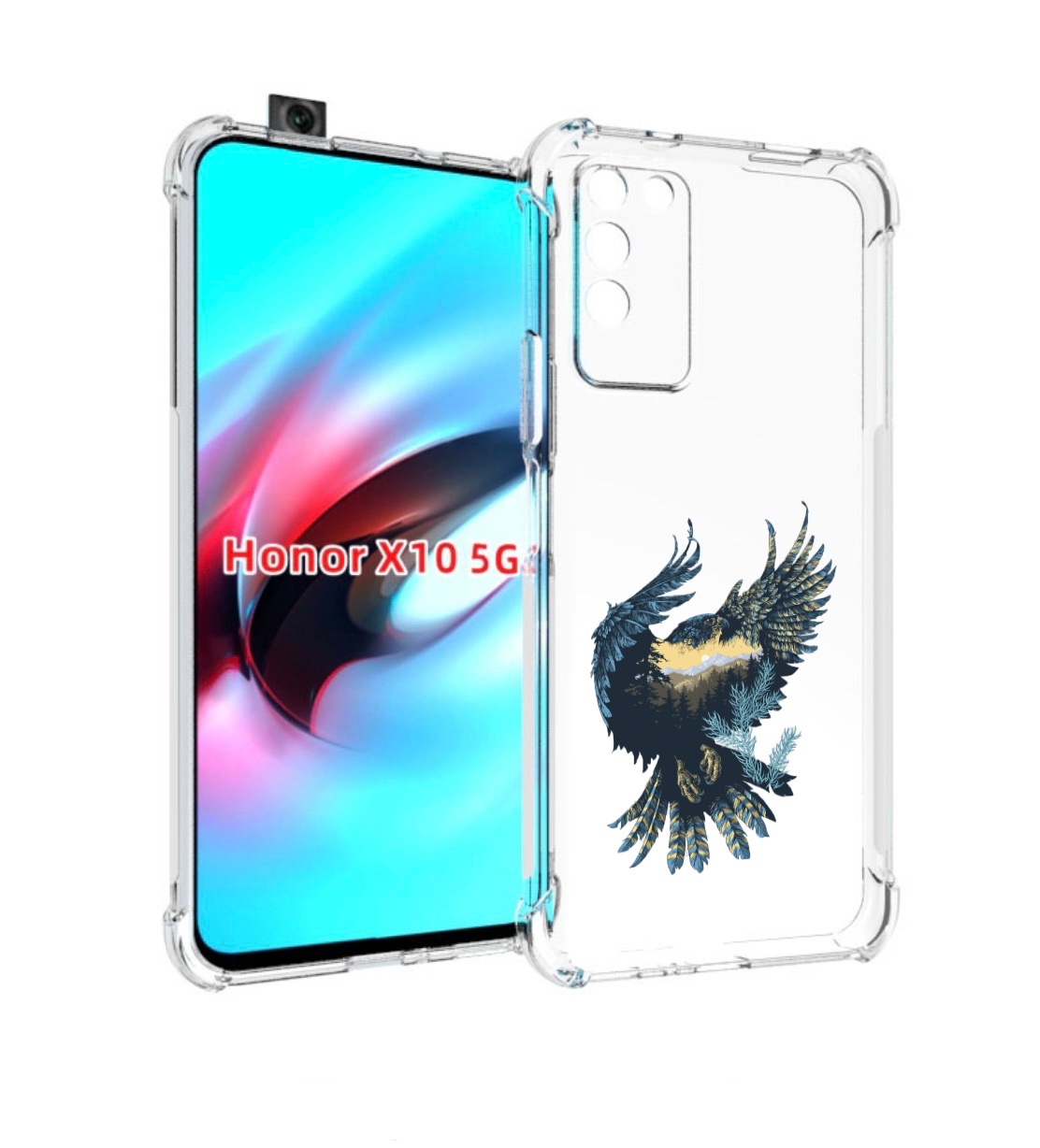 

Чехол MyPads мирок в соколе для Honor X10, Прозрачный, Tocco