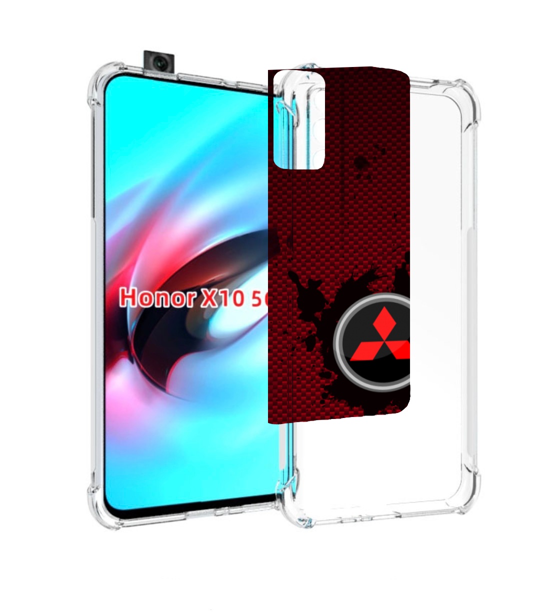 

Чехол MyPads mitsubishi 2 для Honor X10, Прозрачный, Tocco