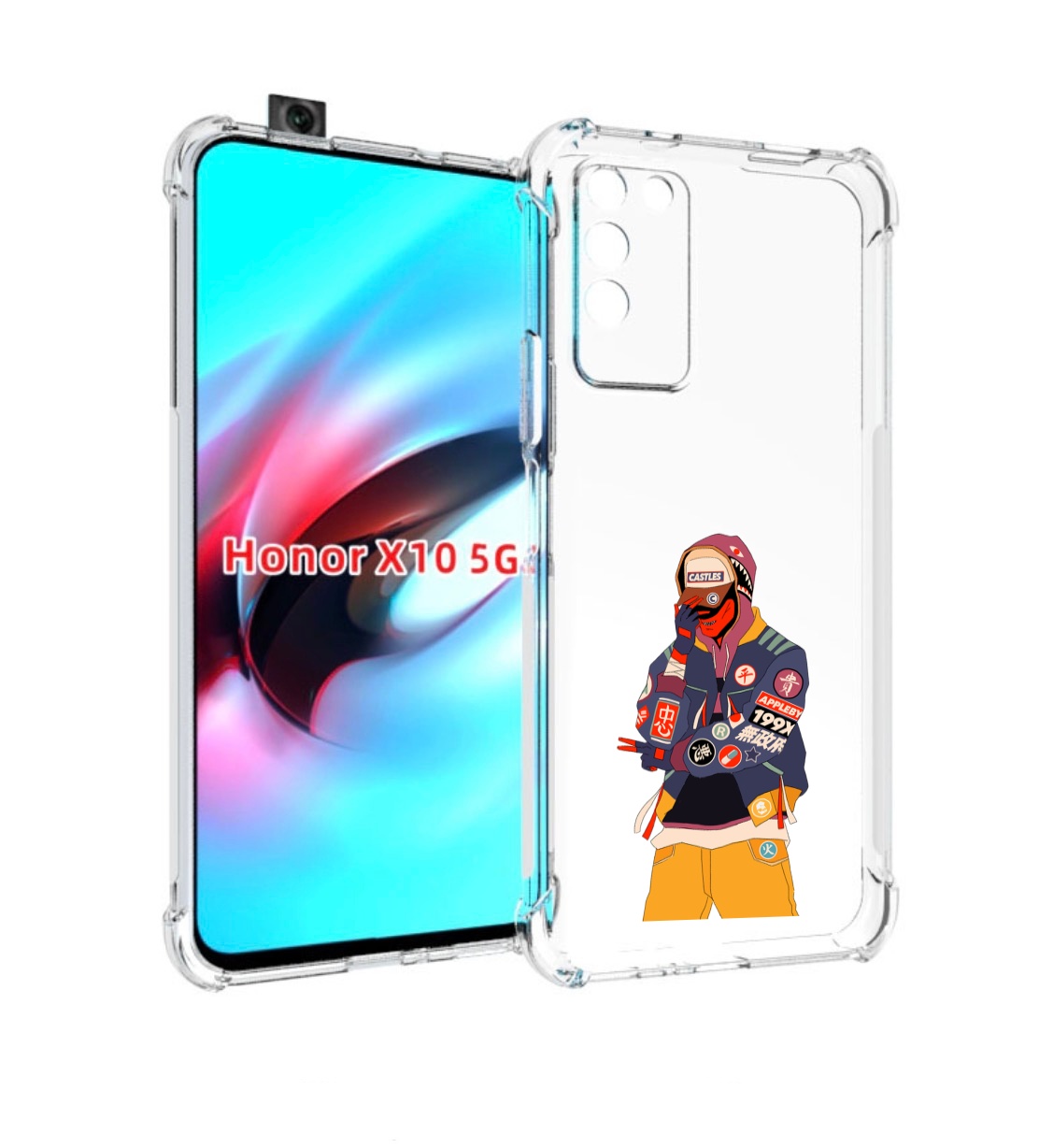 

Чехол MyPads модник для Honor X10, Прозрачный, Tocco