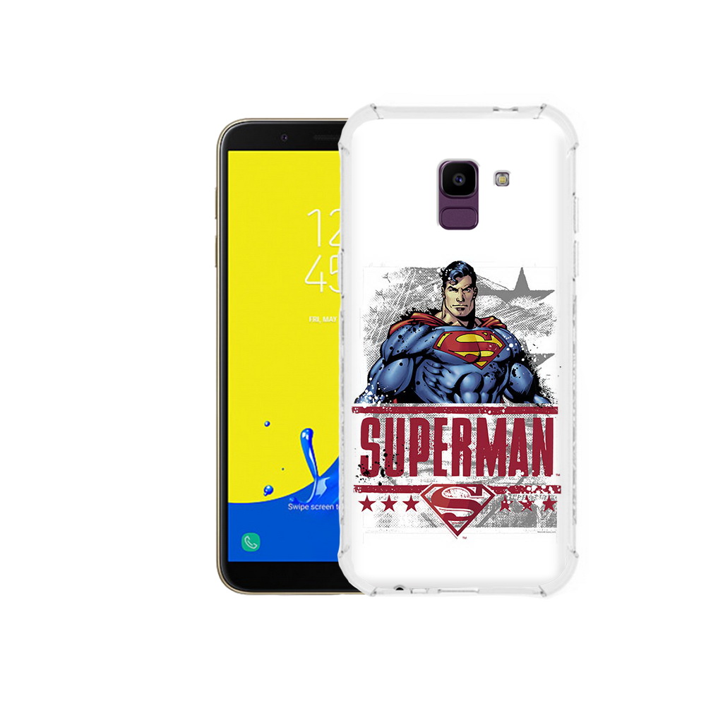 

Чехол MyPads Tocco для Samsung Galaxy J6 (2018) рисунок супермен, Прозрачный, Tocco