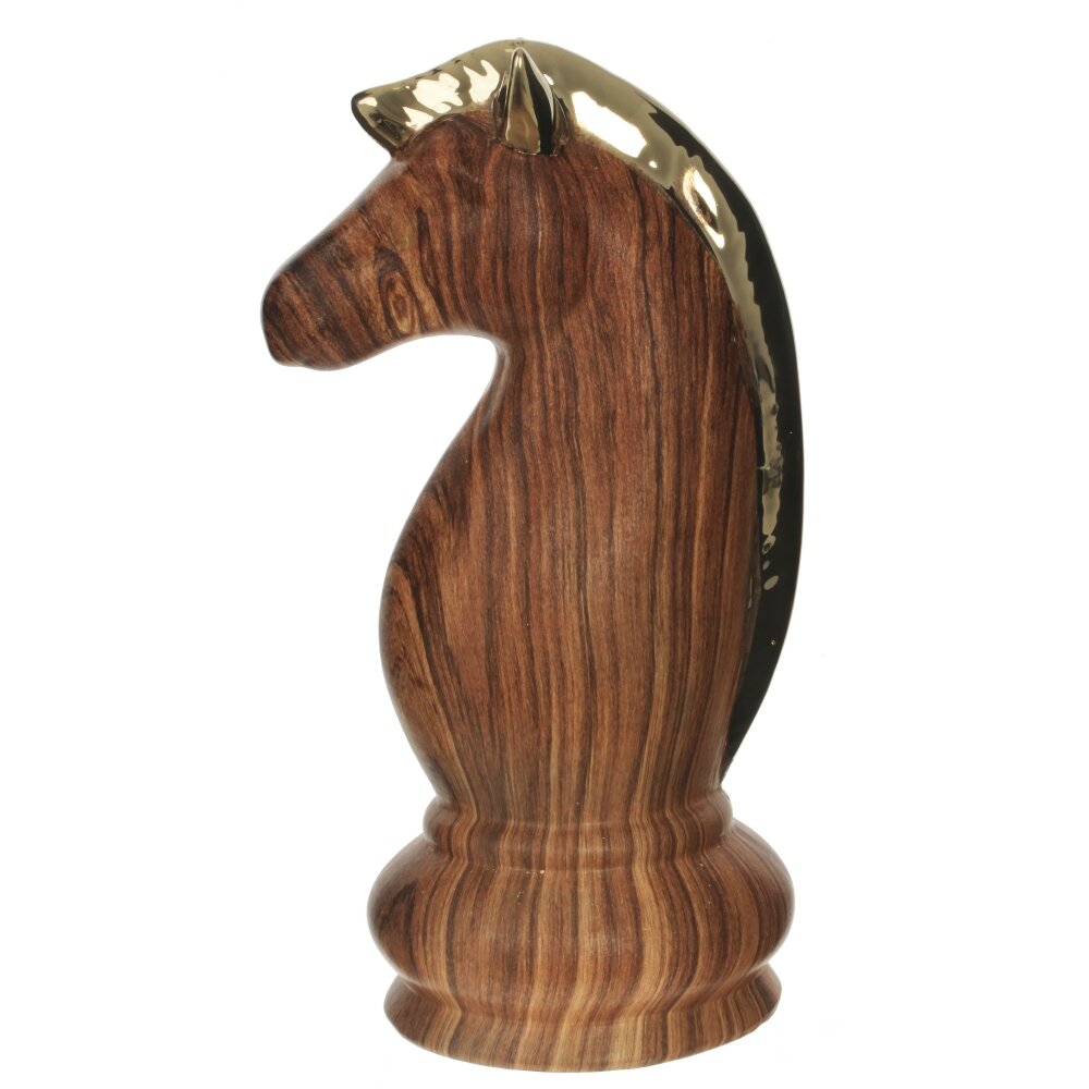 

Фигурка декоративная керамика ALAT Home Шахматный конь 16х13х28см 758850, Коричневый, шахматный конь