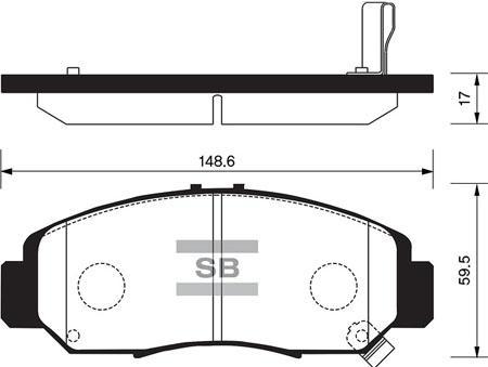 

Тормозные колодки Sangsin brake передние дисковые для Honda Legend 1996- SP2012