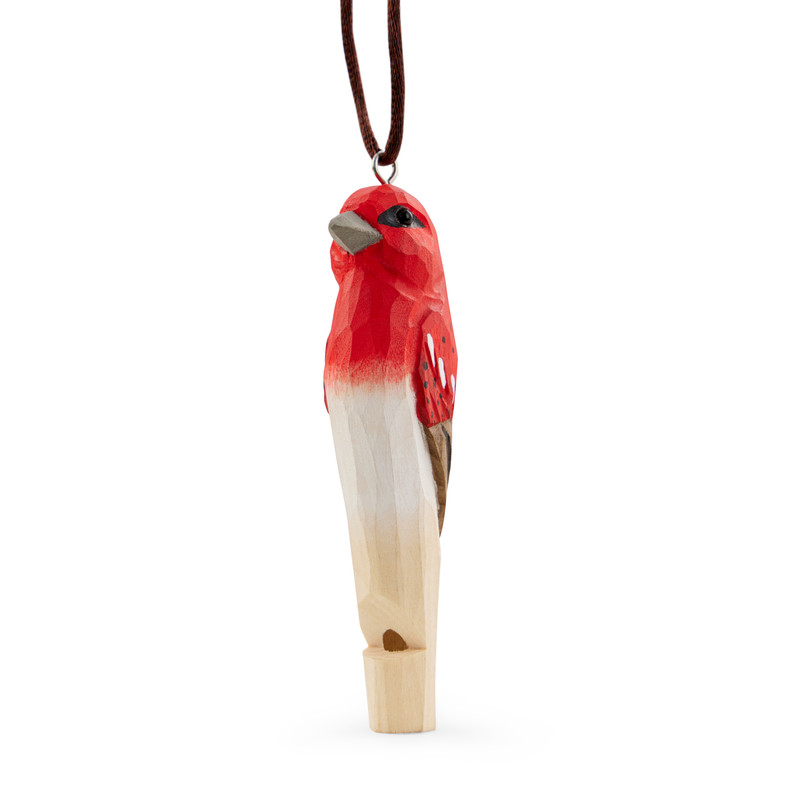Свисток Happy Baby из натурального дерева в форме птички, на цепочке, красный свисток с регулируемой тональностью 7 6 х 1 2 см красный