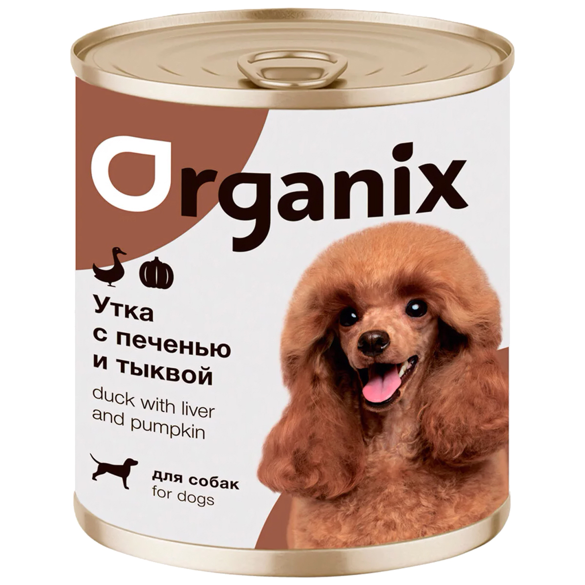 

Консервы для собак Organix с уткой, печенью и тыквой, 750г