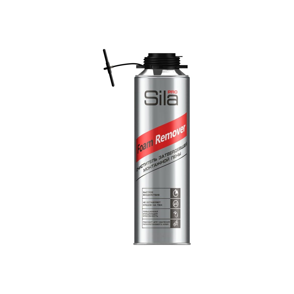 Очиститель Sila Pro Foam Remover для затвердевшей монтажной пены, 500 мл тефлоновый пистолет для монтажной пены sila