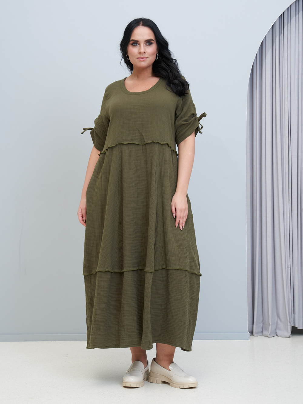 Платье женское ZORY ZPP30401GRN30 зеленое 56-58 RU