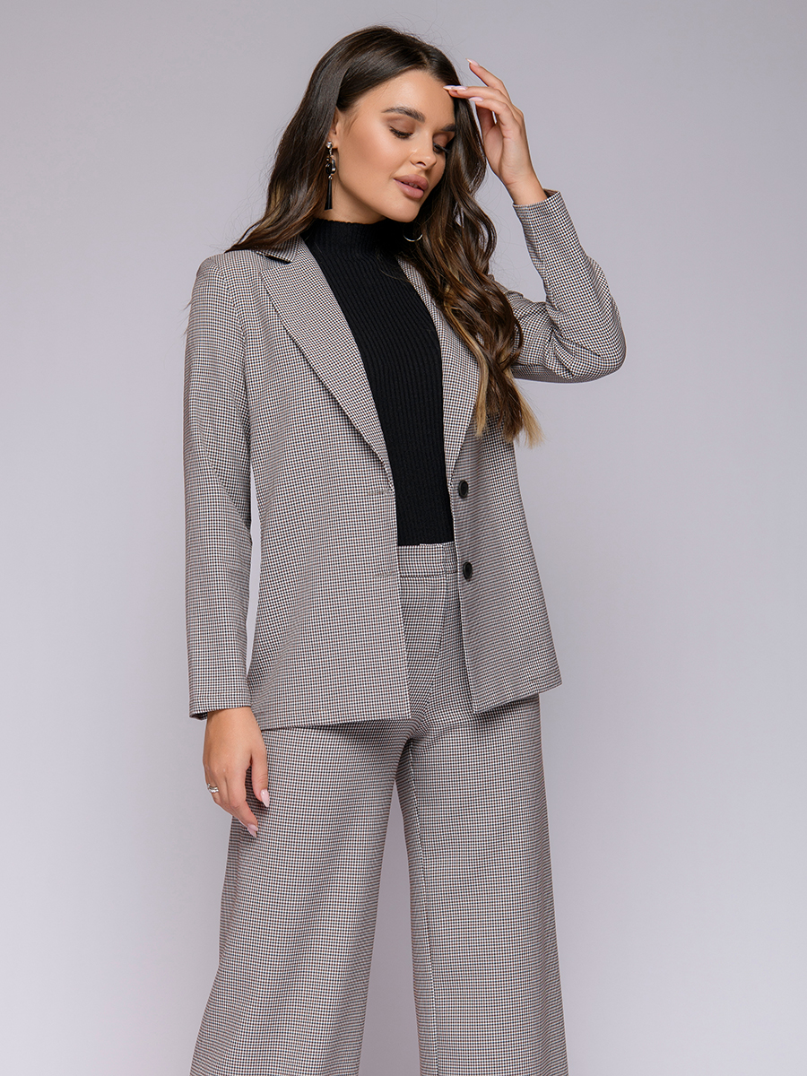 

Жакет женский 1001dress 0142104-02546 бежевый 44 RU, 0142104-02546