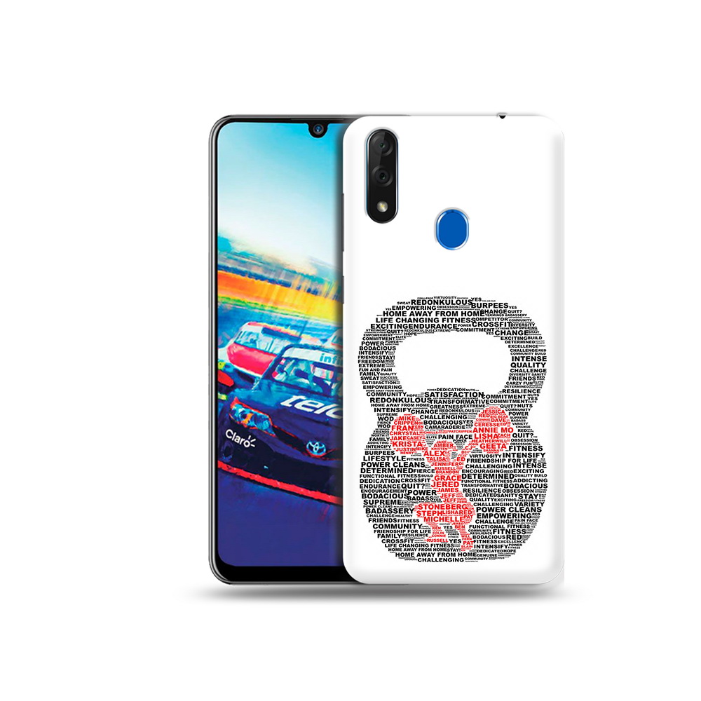 

Чехол MyPads Tocco для ZTE Blade V10 бодибилдинг гиря из слов (PT136503.455.232), Прозрачный, Tocco
