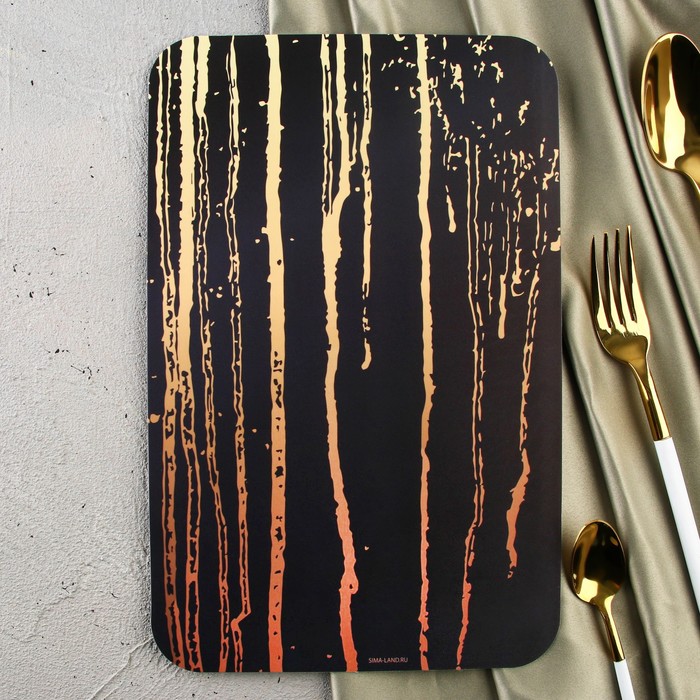 

Доска разделочная Дорого внимание, Abstract Black 9215742, 30 х 20 см, Золотистый;черный