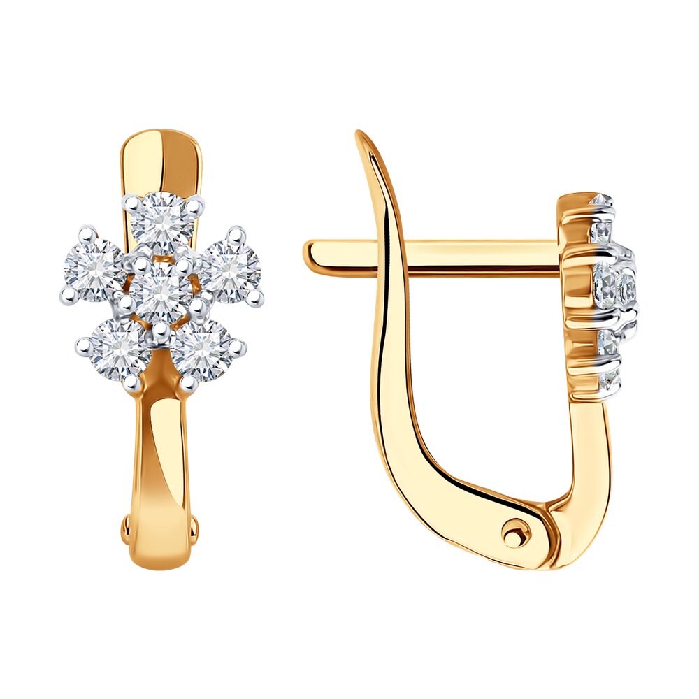 

Серьги из золота Diamant 51-120-02802-1, фианит, 51-120-02802-1