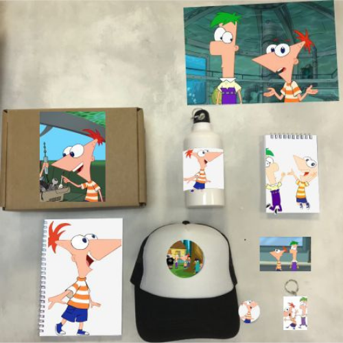 

Бокс с подарком принт Финес и Ферб, Phineas and Ferb 0008,