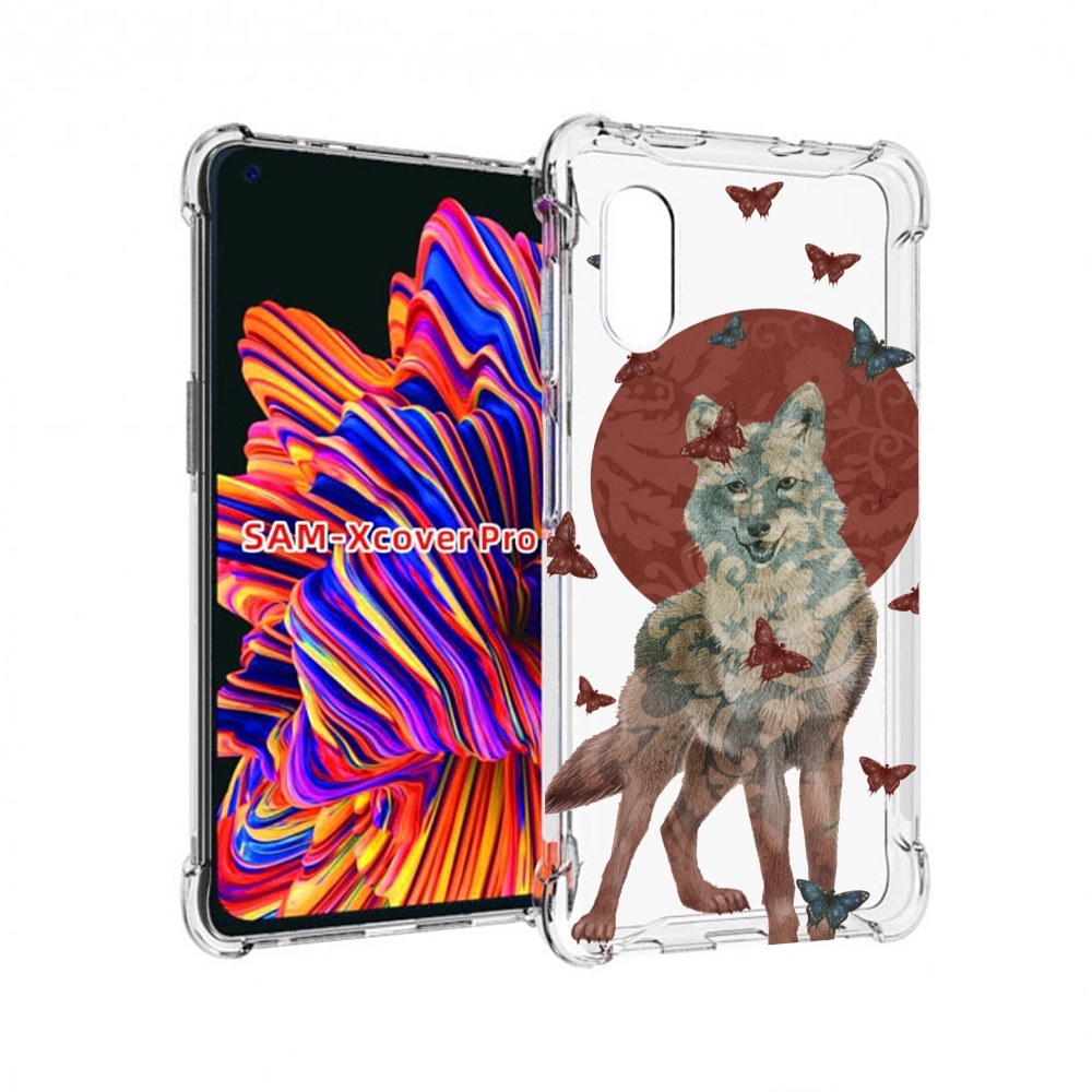 

Чехол MyPads Волчица с бабочками для Samsung Galaxy Xcover Pro 1, Прозрачный, Tocco