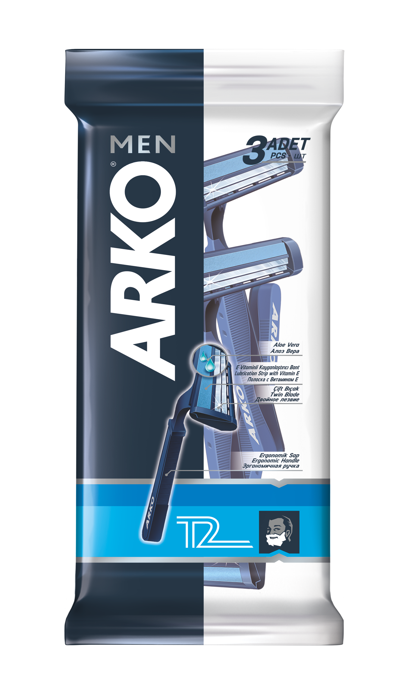 фото Станок для бритья arko men t2 3 шт