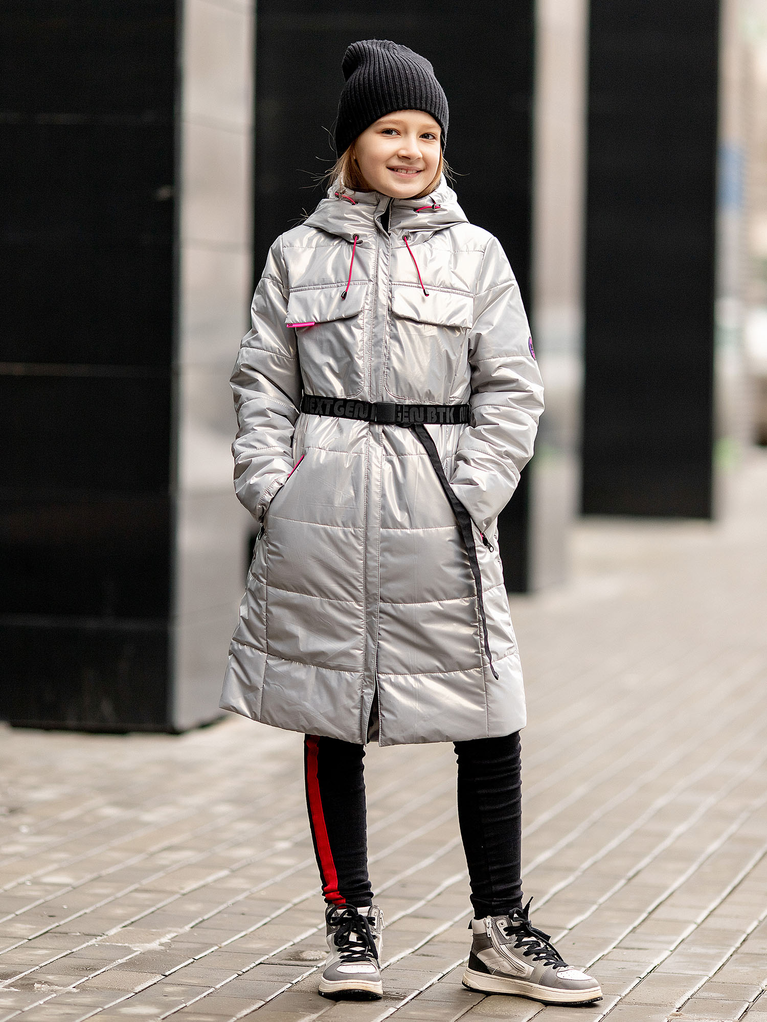 Пальто детское Batik 103-22о-1, серый, 146
