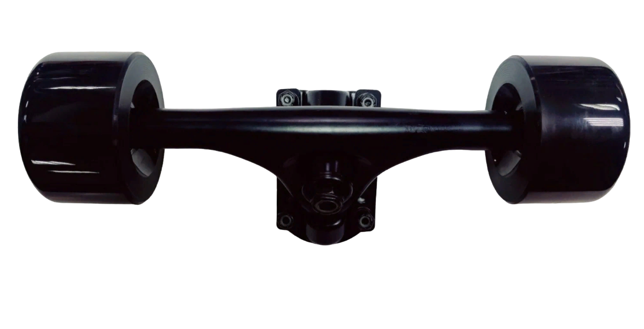 Подвеска для ломборда PLANK 25,3 см (2 колеса, 1  подвеска, 1 бушинг, 4 винта),черный