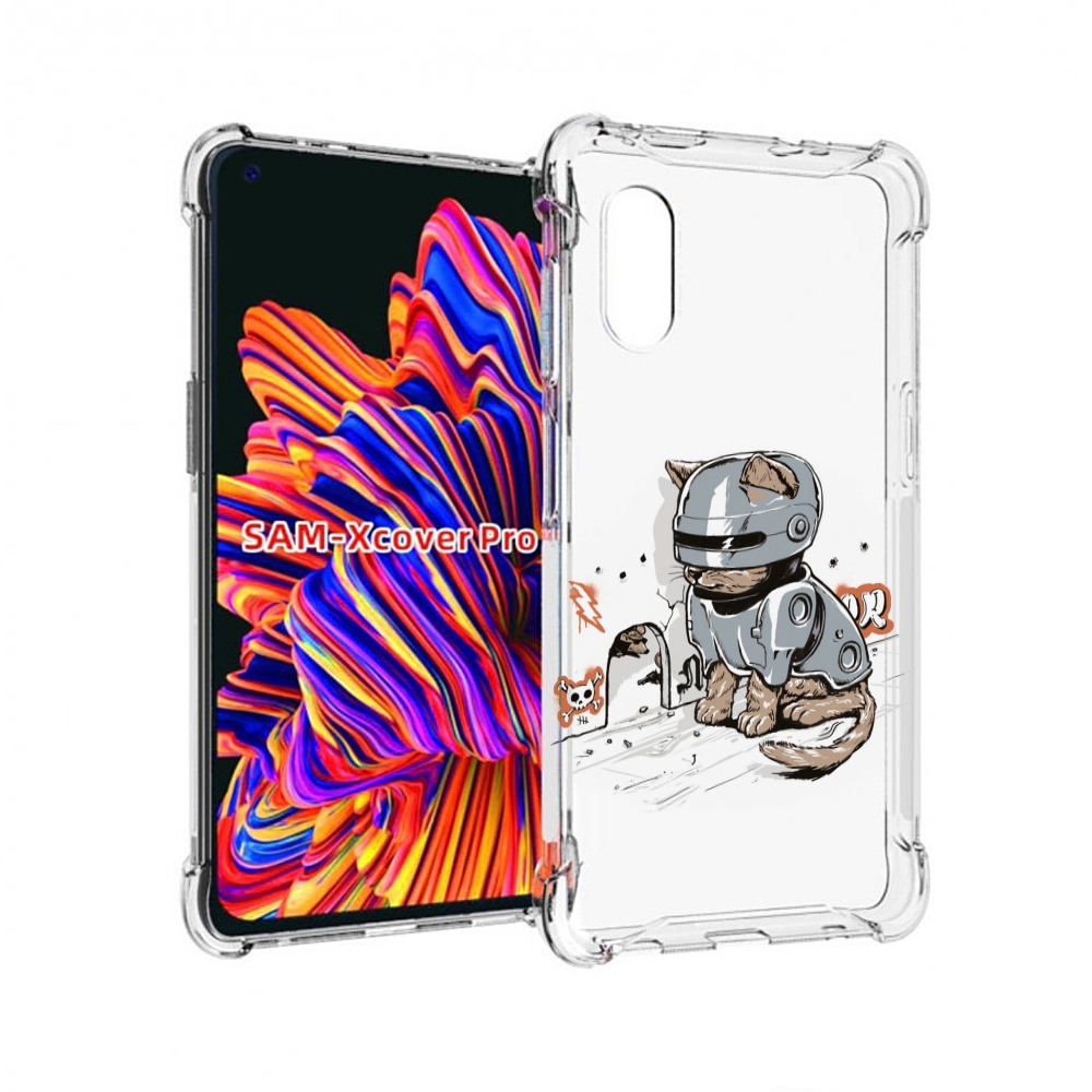 

Чехол MyPads Грозный кот для Samsung Galaxy Xcover Pro 1, Прозрачный, Tocco