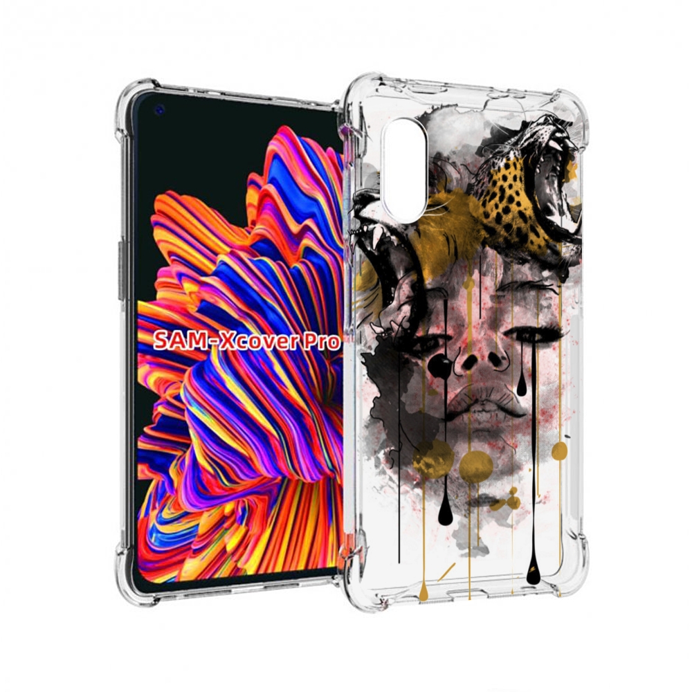 

Чехол MyPads Девушка гепард женский для Samsung Galaxy Xcover Pro 1, Прозрачный, Tocco