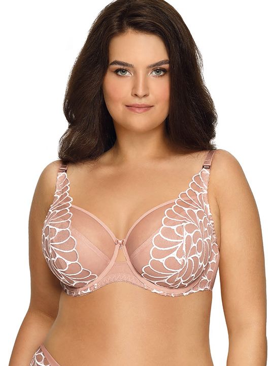 

Бюстгальтер на косточках с мягкой чашкой и молочной контрастной отделкой, 1929 M beige