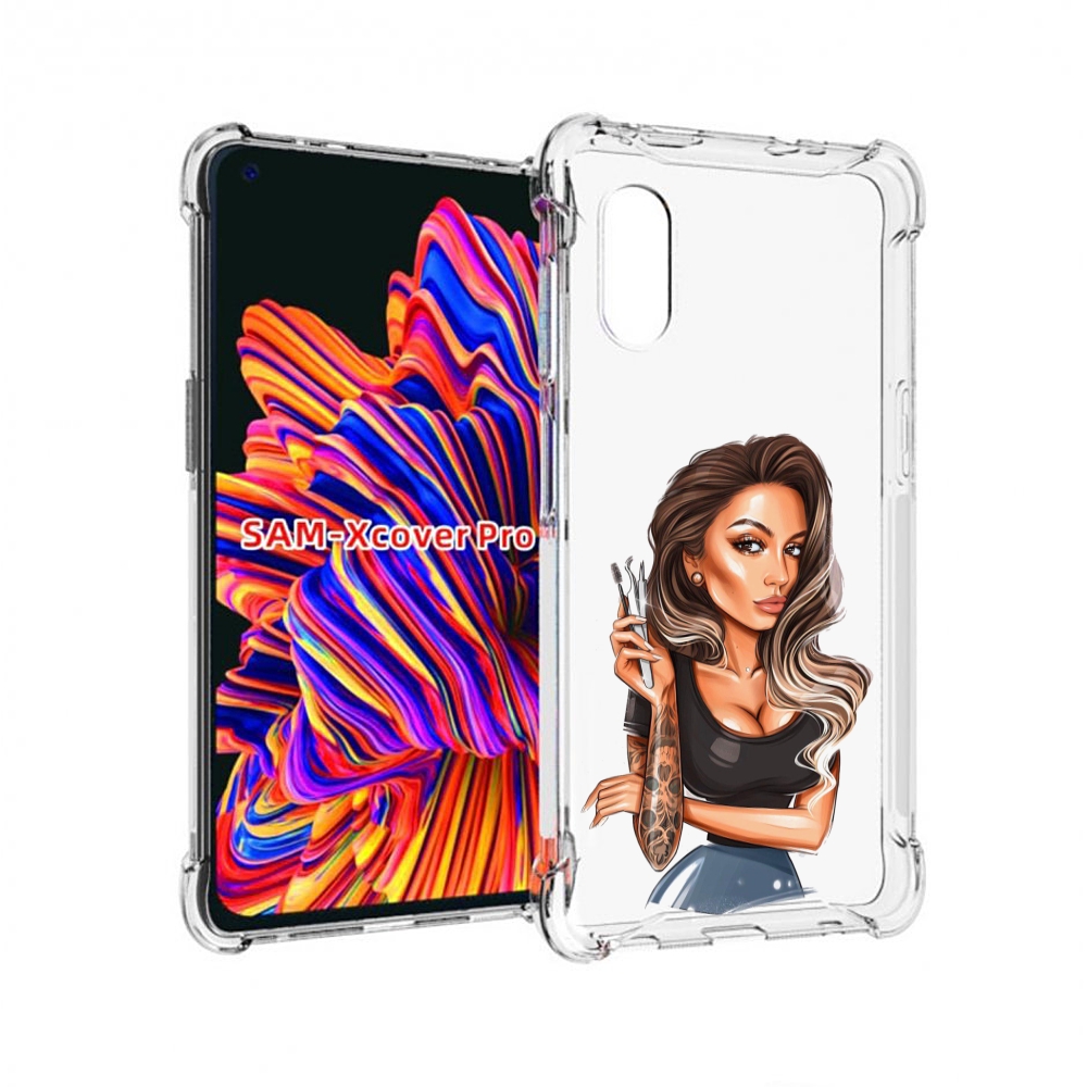 

Чехол MyPads Девушка-бровист для Samsung Galaxy Xcover Pro 1, Прозрачный, Tocco