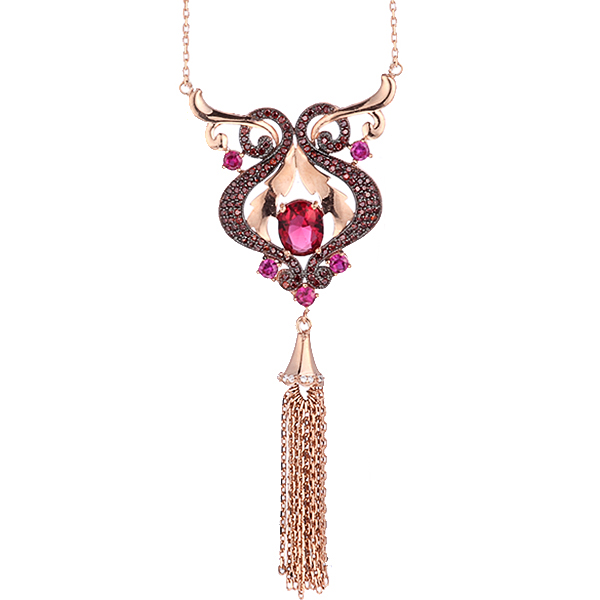 

Колье-галстук из серебра 45 см Element47 GLP0003-43_KL_001_PINK, фианит, GLP0003-43_KL_001_PINK