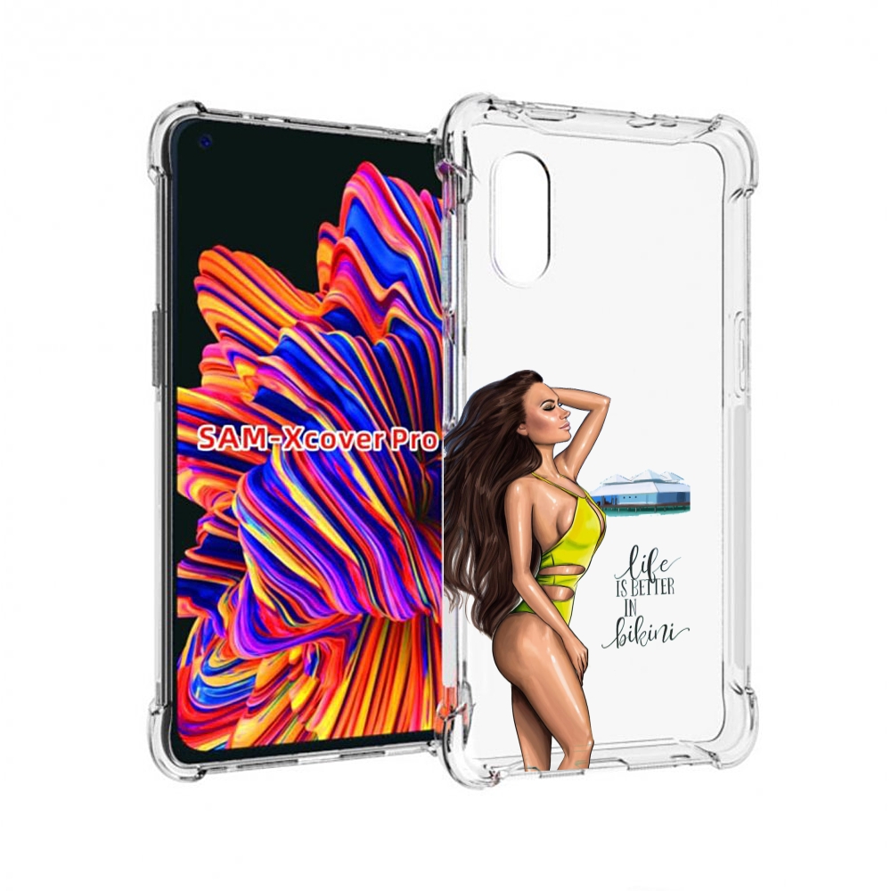 Чехол MyPads Девушка-в-купальнике для Samsung Galaxy Xcover Pro 1