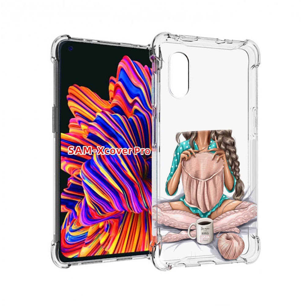 

Чехол MyPads Девушка-вяжет женский для Samsung Galaxy Xcover Pro 1, Прозрачный, Tocco