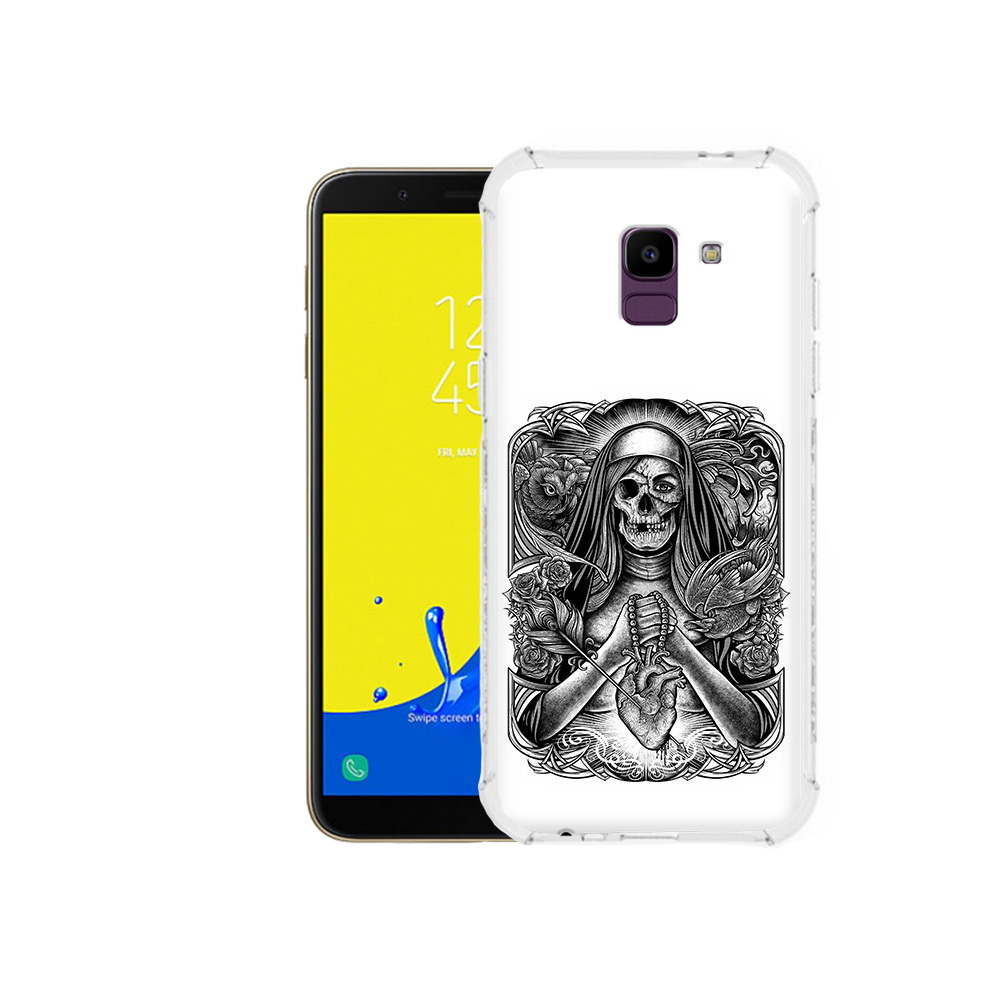 

Чехол MyPads Tocco для Samsung Galaxy J6 (2018) скелет с сердцем, Прозрачный, Tocco