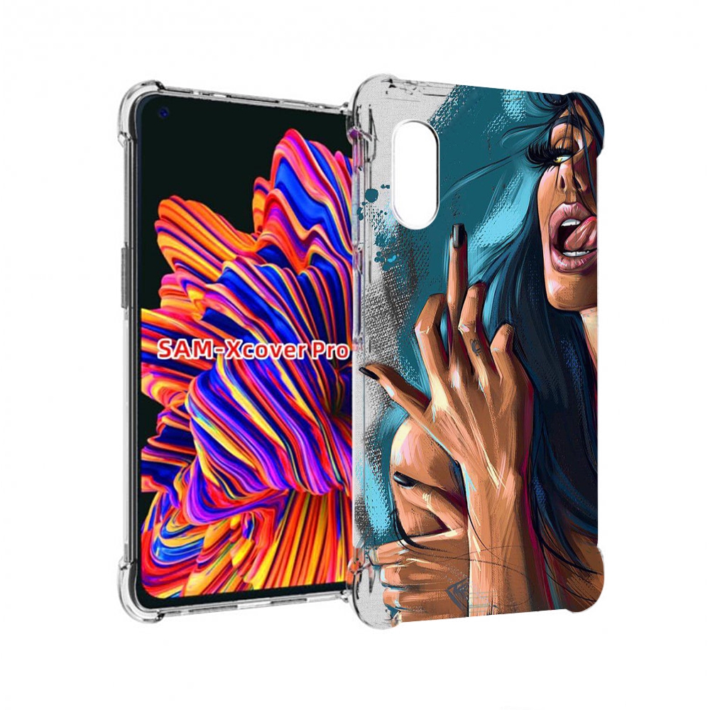

Чехол MyPads Девушка-нарисованная-дерзкая женский для Samsung Galaxy Xcover Pro 1, Прозрачный, Tocco