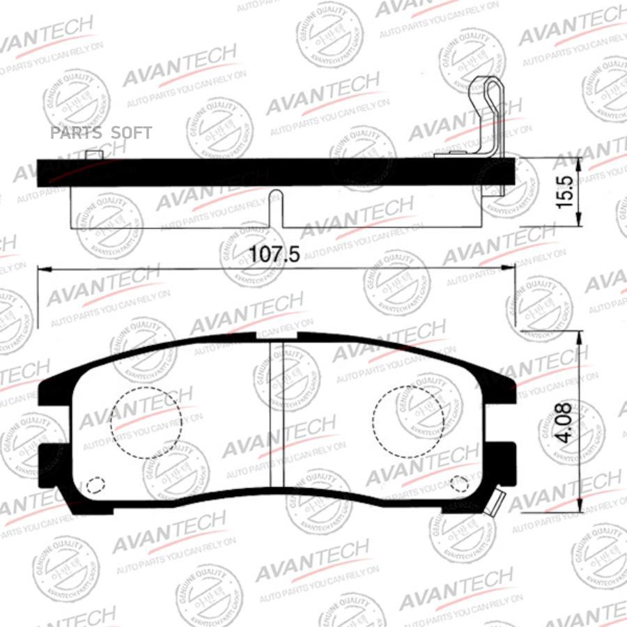 

Тормозные колодки AVANTECH дисковые AV925