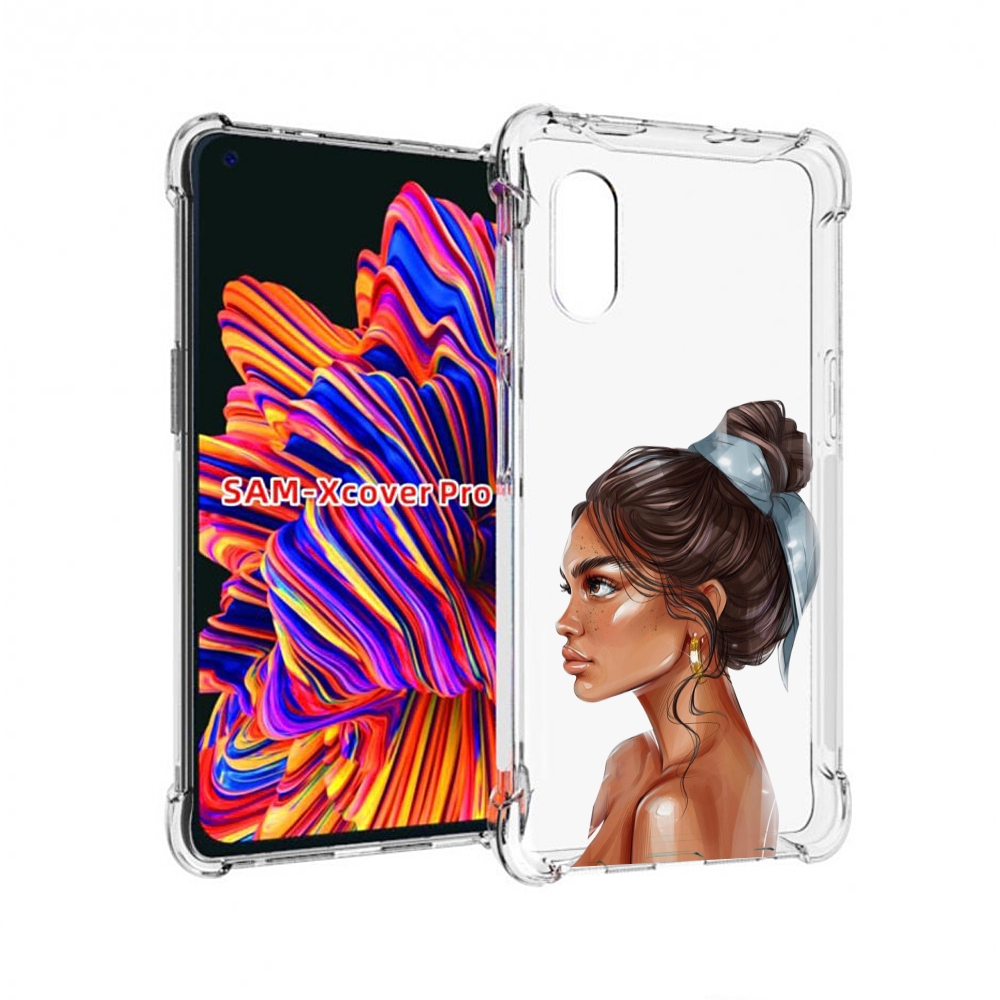 

Чехол MyPads Девушка-с-повязкой женский для Samsung Galaxy Xcover Pro 1, Прозрачный, Tocco