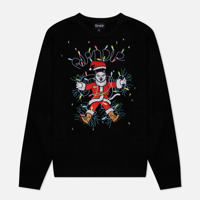 

Мужской свитер Ripndip Electrifying Santa Knit чёрный, Размер XL, Черный, Electrifying Santa Knit