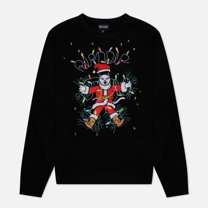 Мужской свитер Ripndip Electrifying Santa Knit чёрный, Размер M