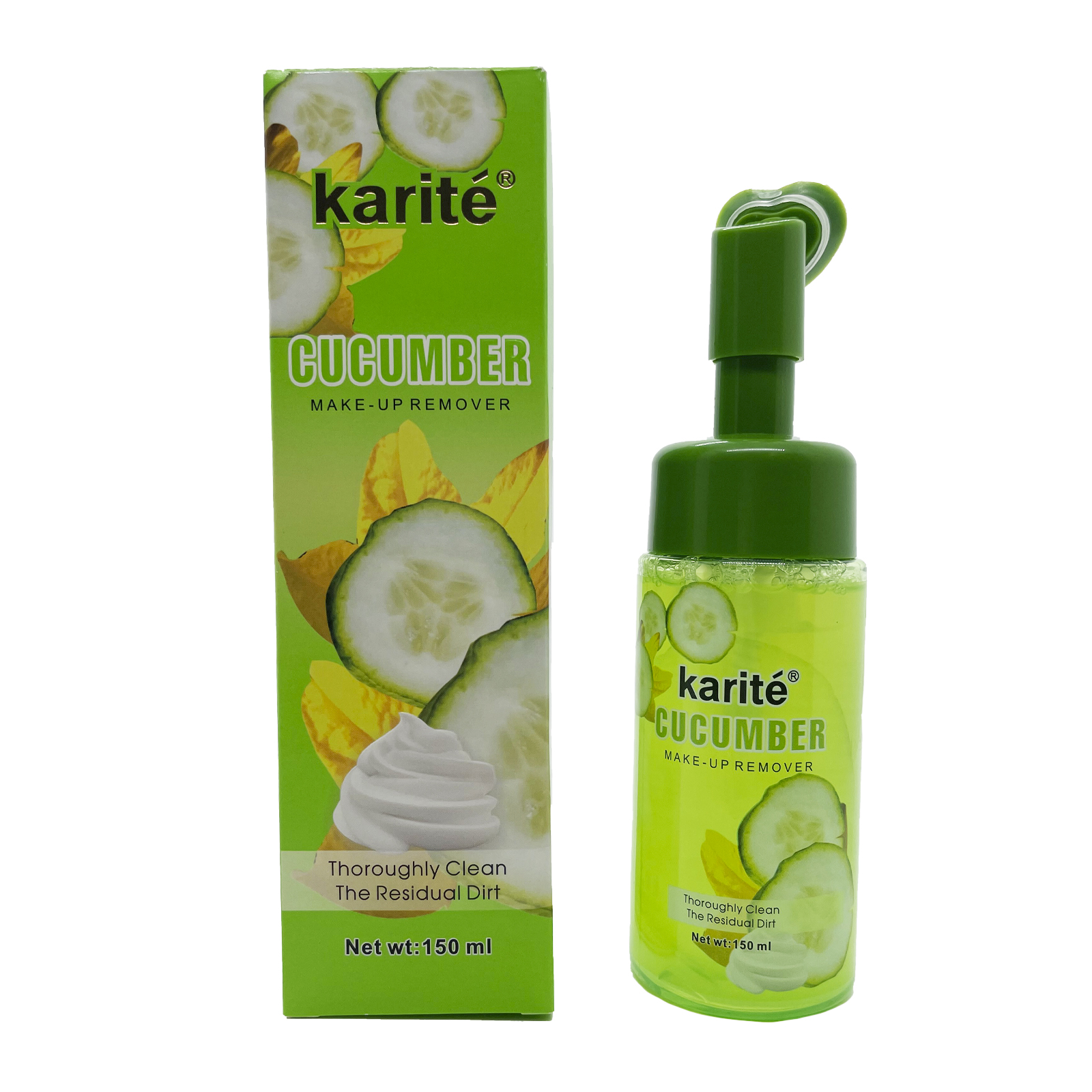 фото Пенка для умывания с экстрактом огурца karite cucumber make-up remover 150 мл