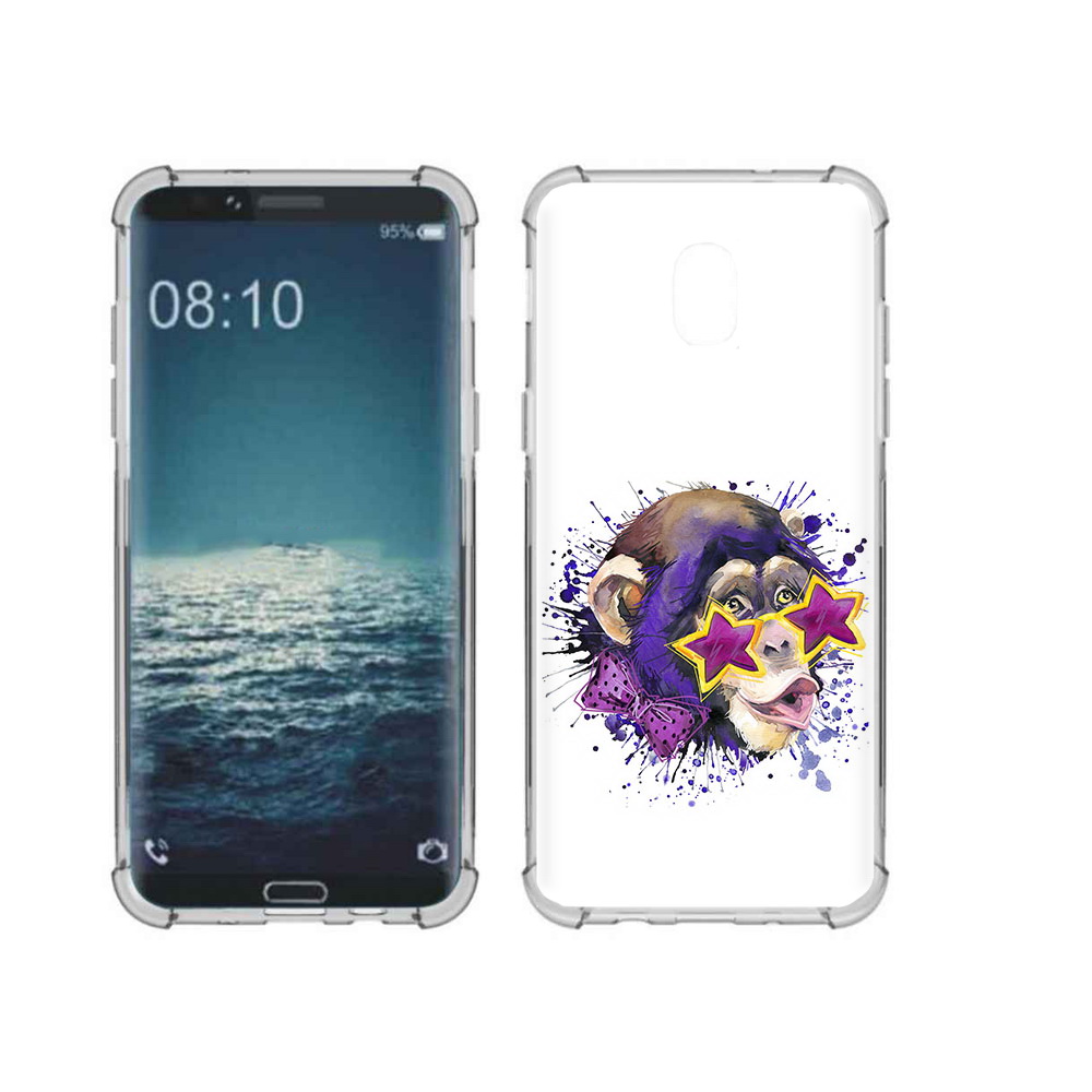 

Чехол MyPads Tocco для Samsung Galaxy J3 обезьяна в очках (PT226926.574.524), Прозрачный, Tocco