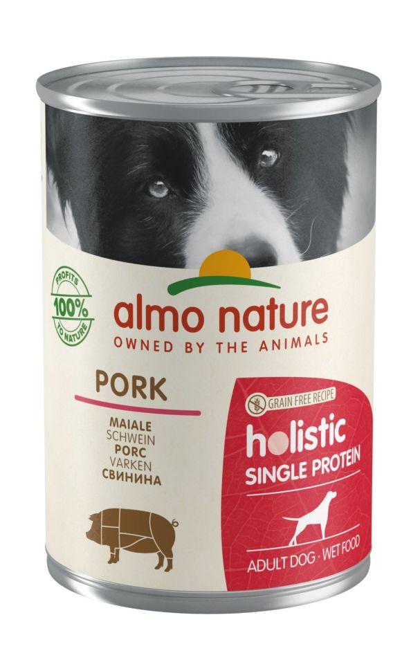 фото Влажный корм для собак almo nature с чувствительным пищеварением, со свининой, 400 гр