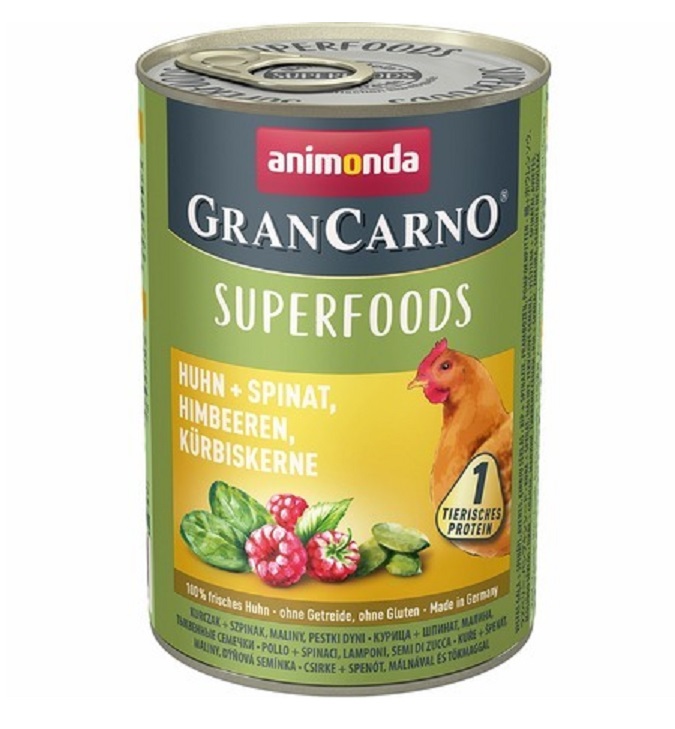 фото Влажный корм для собак animonda gran carno superfoods курица, ягоды, 400г