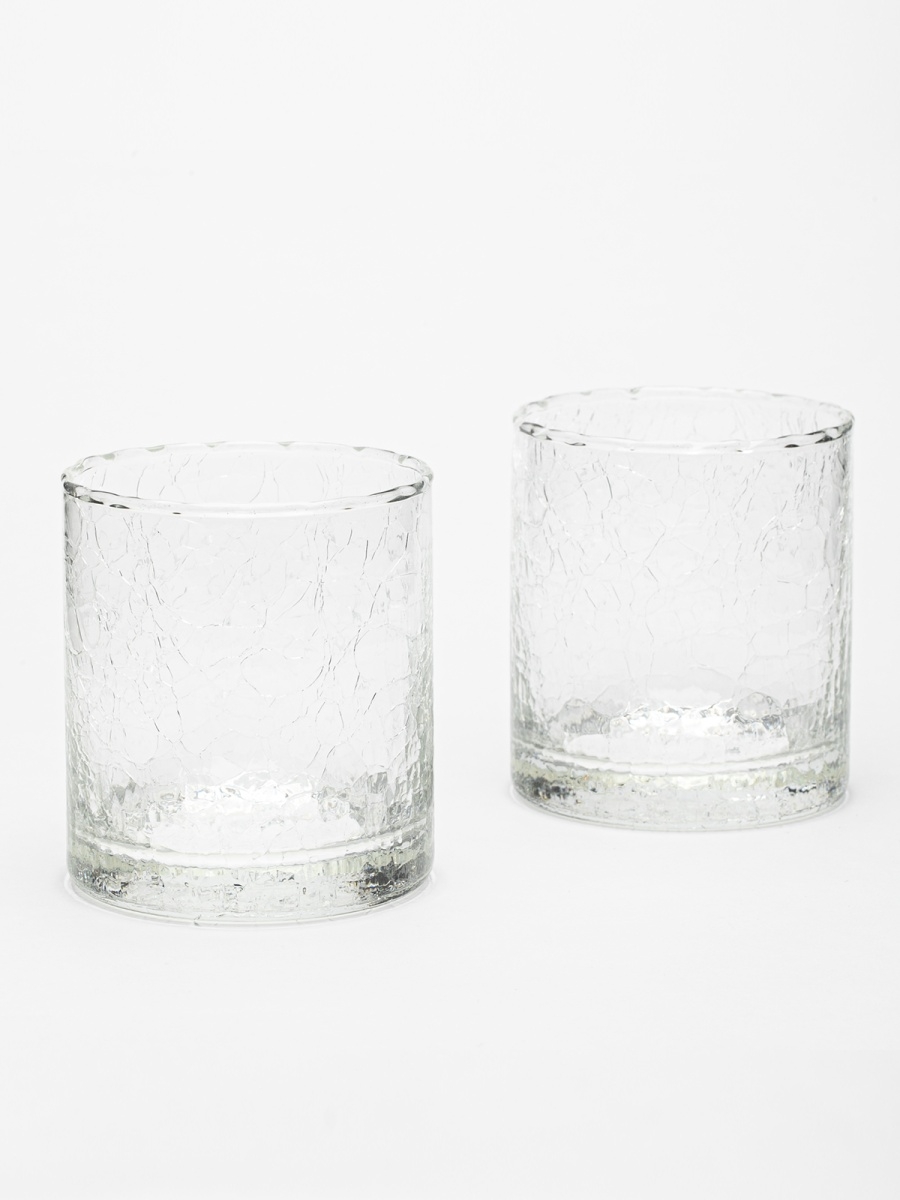 фото Набор стаканов 2 штуки по 200 мл. кракле стекло visma