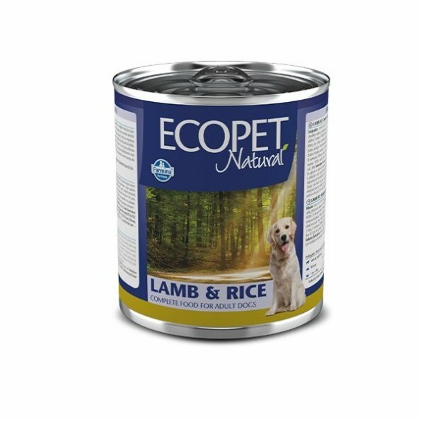 фото Влажный корм для собак ecopet natural adult, с ягненком и рисом, 300г