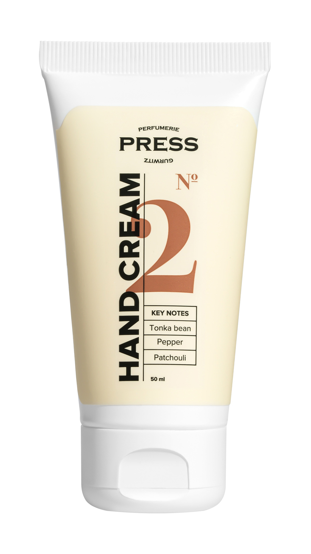 Парфюмированный увлажняющий крем для рук, Press Gurwitz Hand Cream № 2, 50мл botavikos парфюмированный твёрдый шампунь концентрат увлажняющий 50