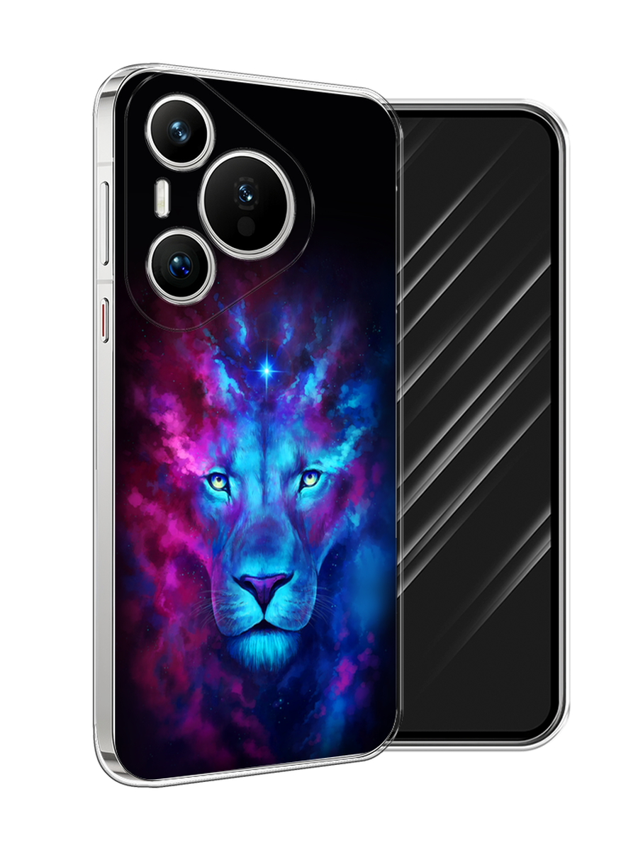 

Чехол Awog на Huawei Pura 70 "Космический лев", Голубой, 6124050-1
