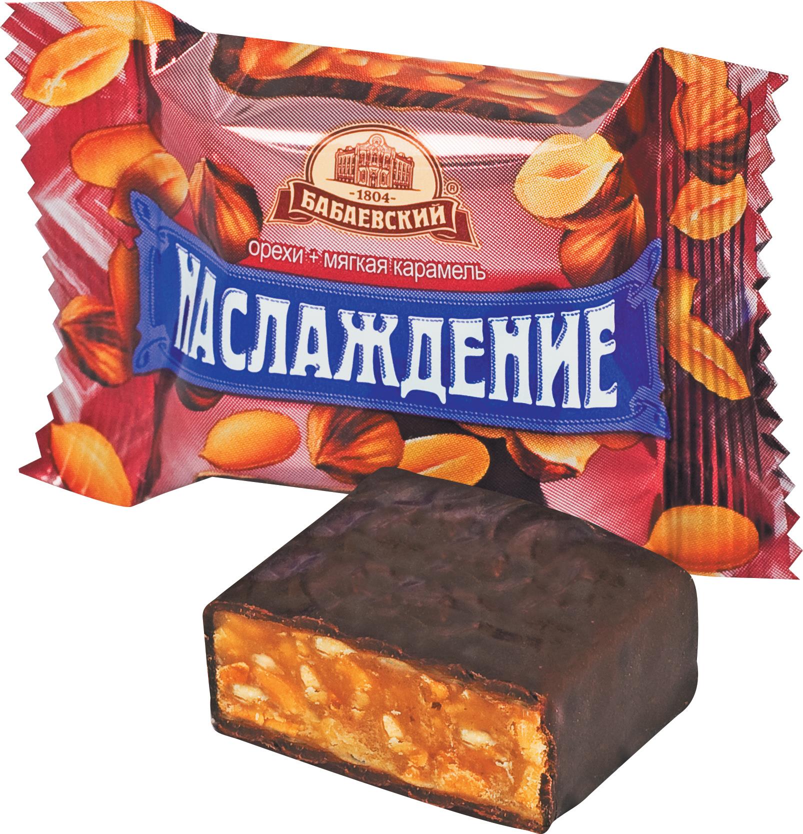 

Шоколадные конфеты Бабаевский Наслаждение орехи и мягкая карамель