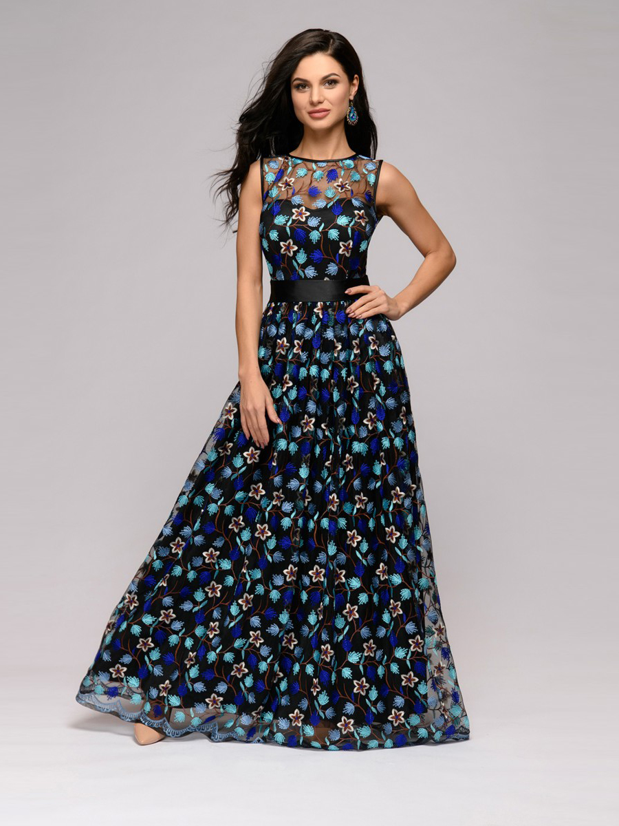 фото Платье женское 1001dress dm01107 черное 42 ru