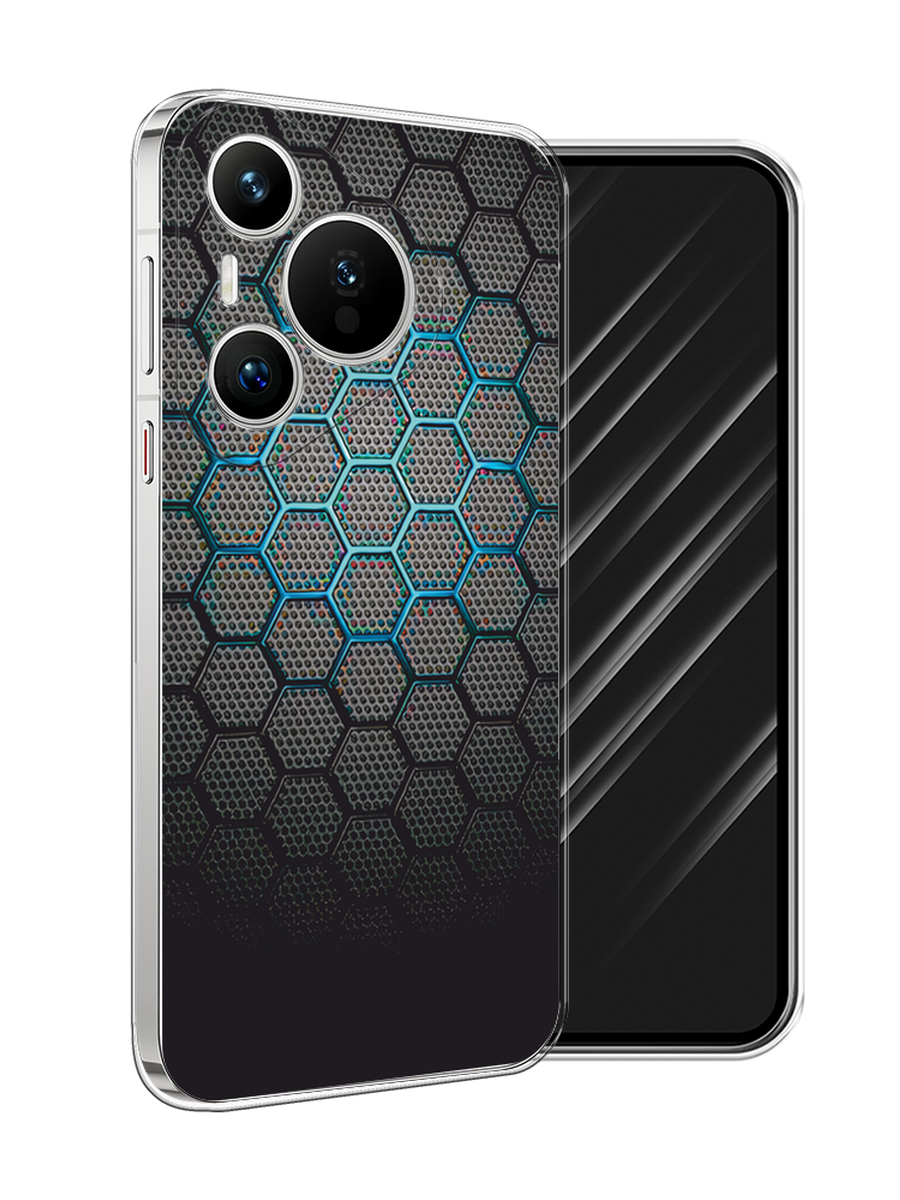 

Чехол Awog на Huawei Pura 70 "Бирюзовые соты", Бирюзовый;синий;черный, 6124050-1
