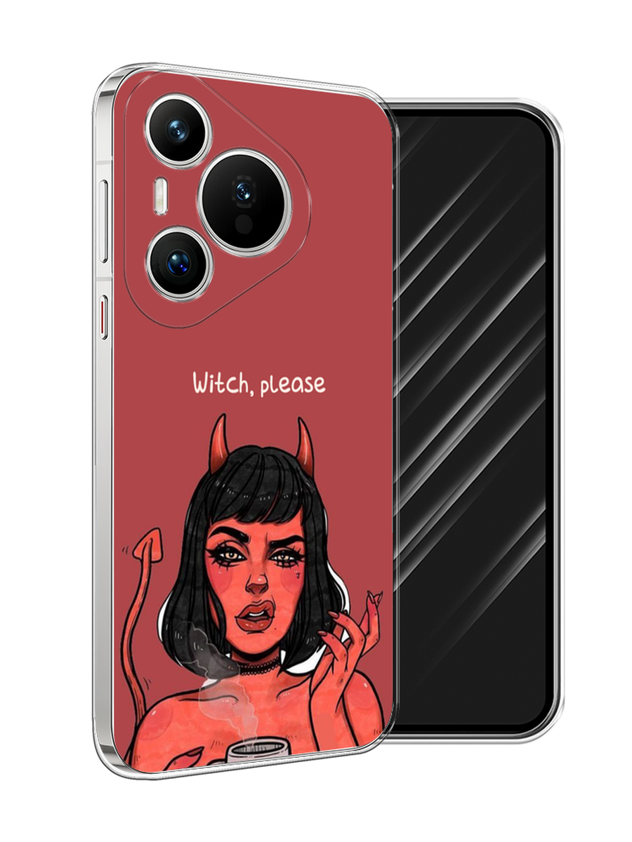 

Чехол Awog на Huawei Pura 70 "Evil Girl", Бордовый;черный, 6124050-1